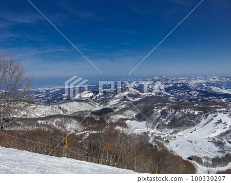 The Sea of Japan as seen from Madarao Kogen Ski Resort The Sea of Japan as seen from Madarao Kogen Ski Resort 100339297