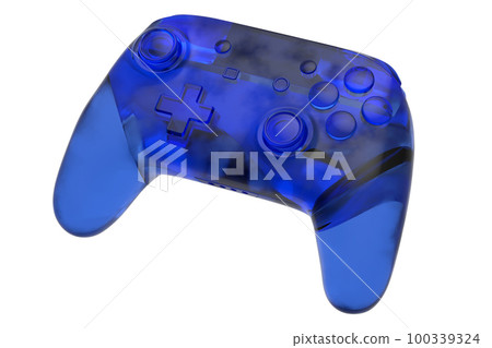 Realistic video game joystick in trendy style glassmorphism or frosted glass 100339324