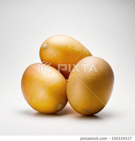 Brooke potatoes variety isolated on white background.generative AI Brooke potatoes variety isolated on white background.generative AI 100339327