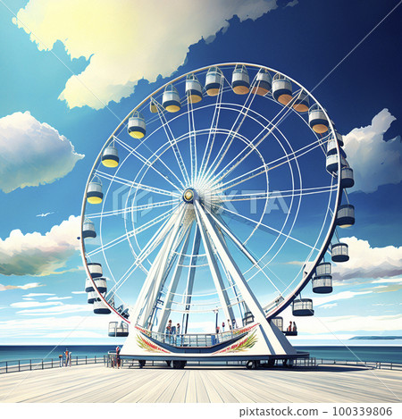 ferris wheel on the beach ferris wheel on the beach 100339806