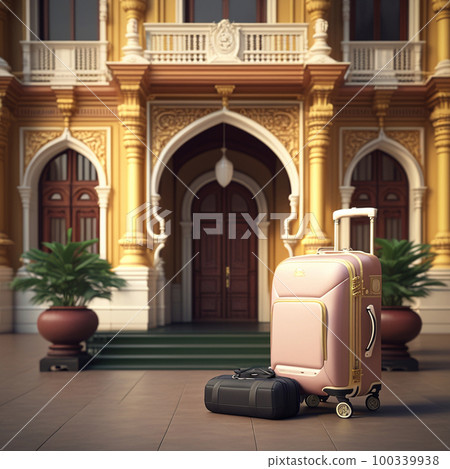 Luggage on the background of the palace 100339938