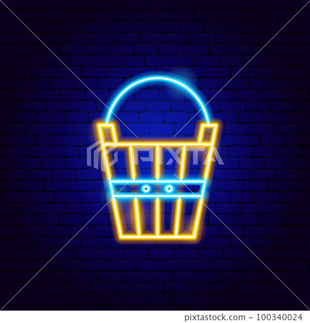 Wooden Bucket Neon Sign 100340024