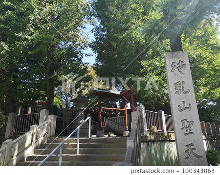 Stairs leading up to the precincts of Matsuchiyama Shoten (Honryuin Temple) in Asakusa, Taito Ward Stairs leading up to the precincts of Matsuchiyama Shoten (Honryuin Temple) in Asakusa, Taito Ward 100343063