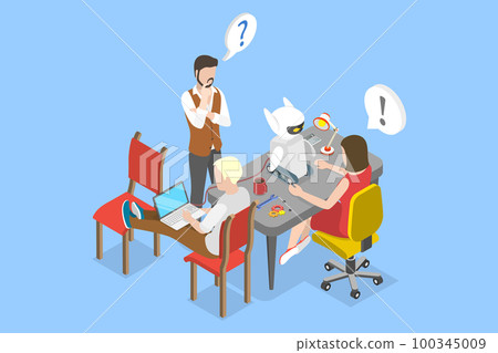 3D Isometric Flat Vector Conceptual Illustration of Robotics Club 3D Isometric Flat Vector Conceptual Illustration of Robotics Club 100345009