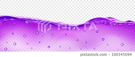 Translucent water wave with air bubbles 100345094