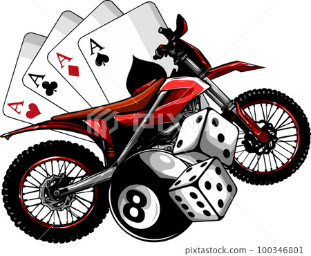 Cross motorcycle or motorbike gvector 100346801