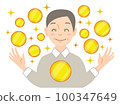 有很多錢的一個微笑的老人 有很多錢的一個微笑的老人 100347649