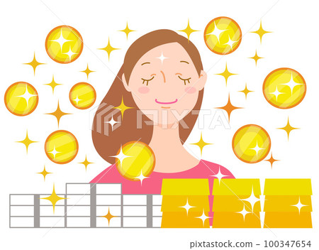 A woman doing imaging that attracts abundance A woman doing imaging that attracts abundance 100347654