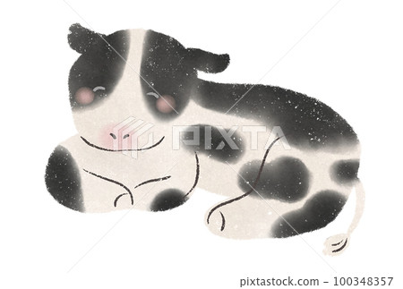 水彩風格的可愛奶牛插圖素材 水彩風格的可愛奶牛插圖素材 100348357