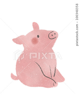 Watercolor style cute pig illustration material Watercolor style cute pig illustration material 100348358