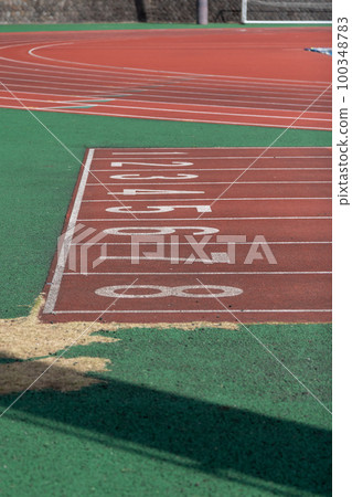 Athletics stadium start line display 100348783