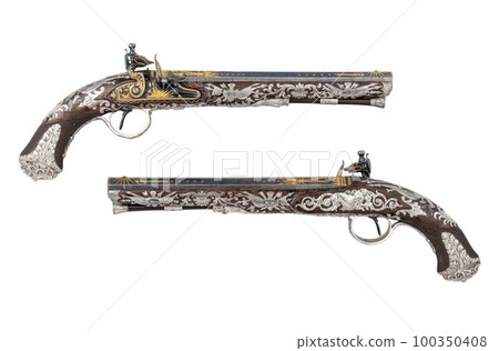 Pair of Flintlock Pistols 1800s Pair of Flintlock Pistols 1800s 100350408