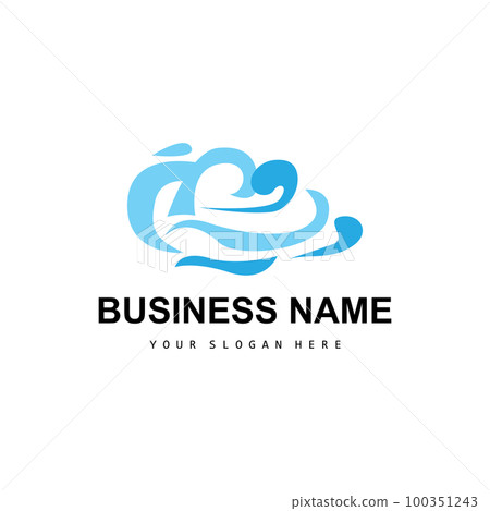 Beach Wave Logo, Water Wave Vector, Water Abstract Design, Illustration Template Icon Beach Wave Logo, Water Wave Vector, Water Abstract Design, Illustration Template Icon 100351243