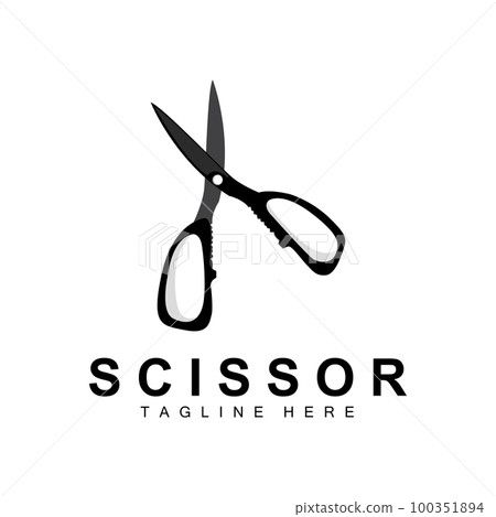 Scissors Logo Design, Barbershop Shaver Vector, Babershop Scissors Brand Illustration Scissors Logo Design, Barbershop Shaver Vector, Babershop Scissors Brand Illustration 100351894