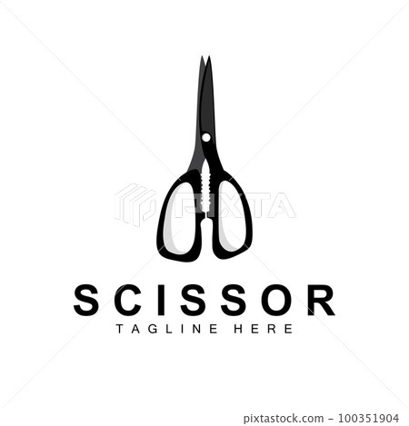 Scissors Logo Design, Barbershop Shaver Vector, Babershop Scissors Brand Illustration Scissors Logo Design, Barbershop Shaver Vector, Babershop Scissors Brand Illustration 100351904