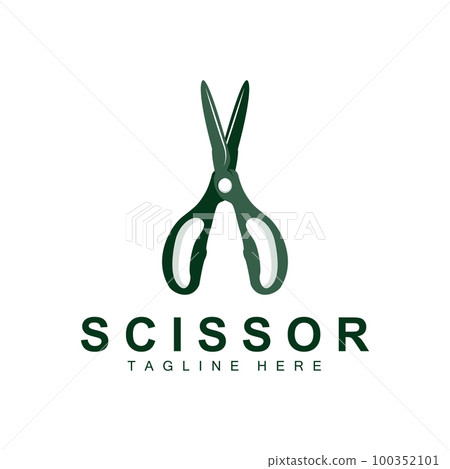 Scissors Logo Design, Barbershop Shaver Vector, Babershop Scissors Brand Illustration 100352101
