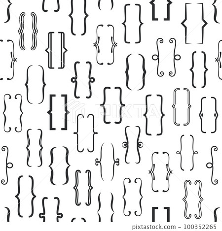Parenthesis text brackets seamless pattern.... - Stock Illustration ...
