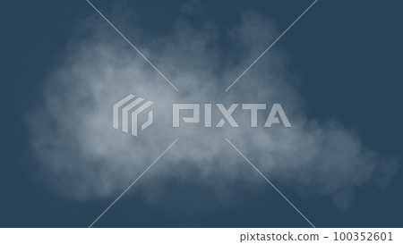 藍色背景中央的白霧 100352601