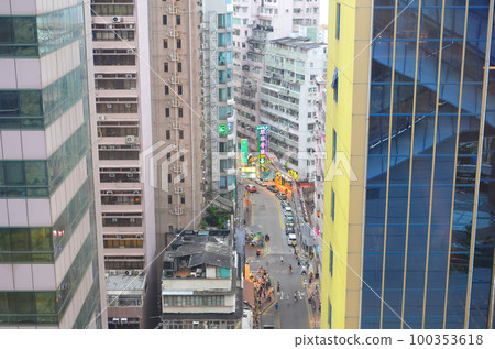 a Causeway Bay, the street scape of the busy city 14 July 2013 100353618