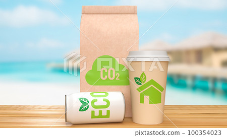 Packaging for eco or recycle concept 3d rendering Packaging for eco or recycle concept 3d rendering 100354023