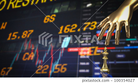 Gold king chess for business concept 3d rendering Gold king chess for business concept 3d rendering 100354027