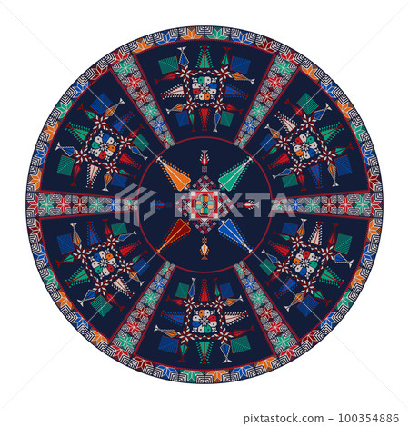 Palestinian Tatreez  design element 3 100354886