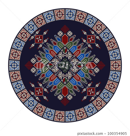 Palestinian Tatreez  design element 21 100354905