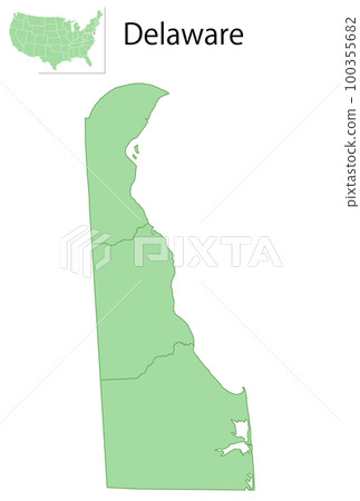 特拉華州美國地圖圖標 特拉華州美國地圖圖標 100355682