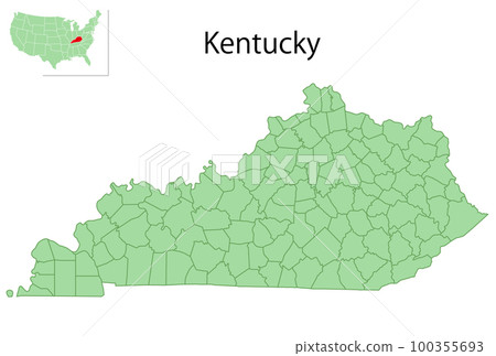 Kentucky USA map icon Kentucky USA map icon 100355693