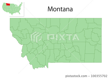 Montana America map icon 100355702