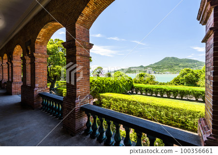 Building view of the Former British Consular Residence in Tamsui, New Taipei City, Taiwan. it is one of the famous attractions in Taiwan. 100356661