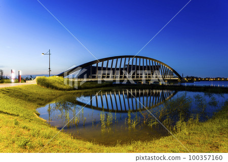 Modern building view of the Southern Branch of the National Palace Museum in Chiayi, Taiwan.  100357160