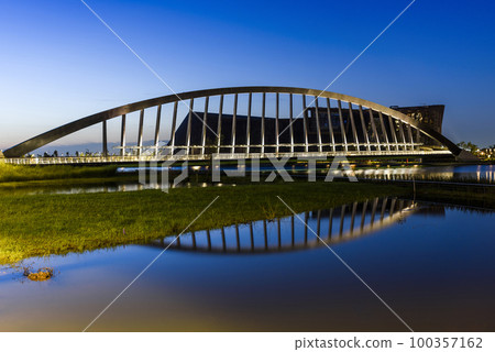 Modern building view of the Southern Branch of the National Palace Museum in Chiayi, Taiwan. Modern building view of the Southern Branch of the National Palace Museum in Chiayi, Taiwan. 100357162
