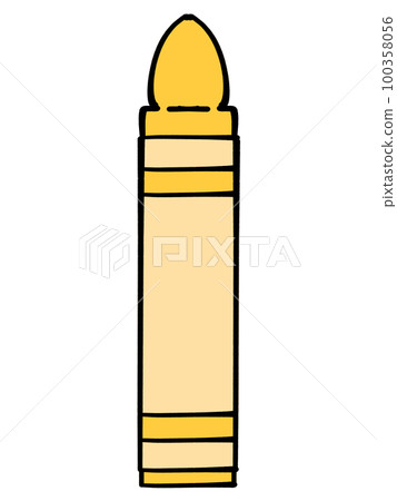 黃色蠟筆插畫素材 黃色蠟筆插畫素材 100358056