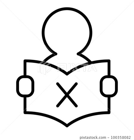 Pornographic book line icon Pornographic book line icon 100358082