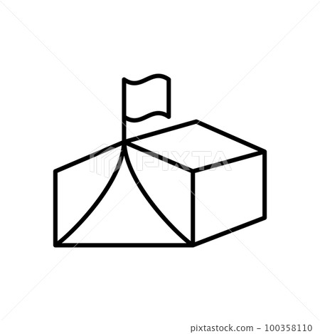 Tent line icon - Stock Illustration [100358110] - PIXTA