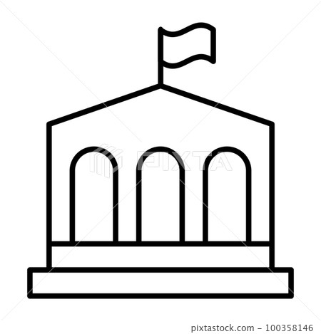 Museum line icon Museum line icon 100358146
