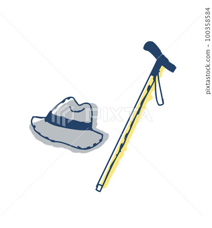 Cane and hat Cane and hat 100358584