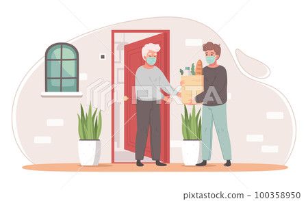 Elderly Care Cartoon 100358950