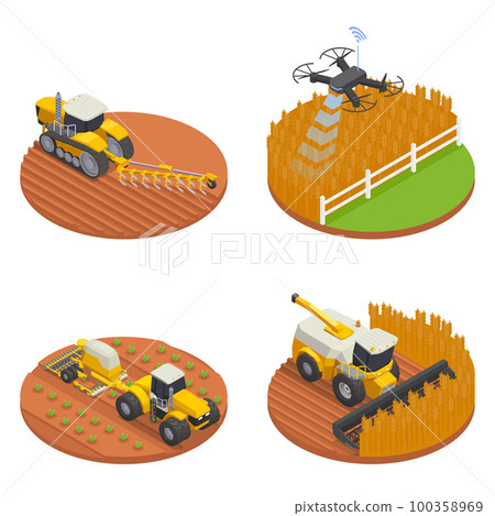 Modern Agricultural Machinery Set 100358969