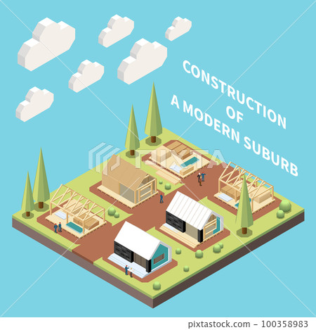 Modular Building Isometric 100358983