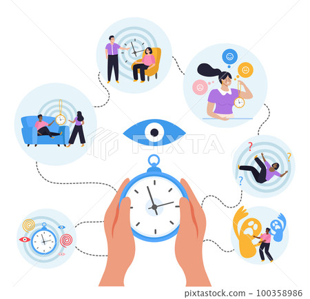 Hypnosis Therapy Flat Concept 100358986
