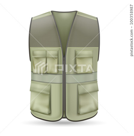 Vest With Pockets Realistic Mockup Vest With Pockets Realistic Mockup 100358987