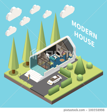 Modular Frame Building Isometric 100358998