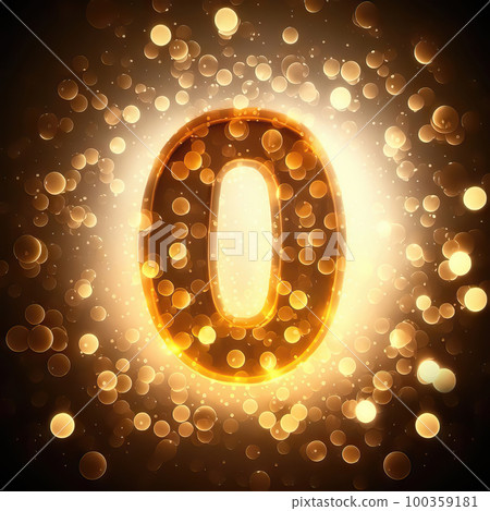AI generated Glowing number 0 or letter O, new year celebration design AI generated Glowing number 0 or letter O, new year celebration design 100359181