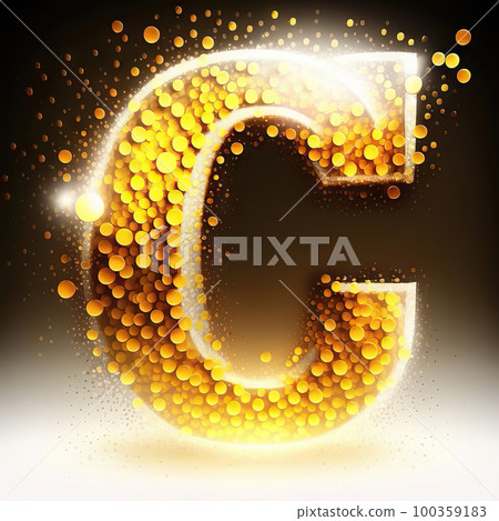 AI generated glowing letter C on bokeh background AI generated glowing letter C on bokeh background 100359183