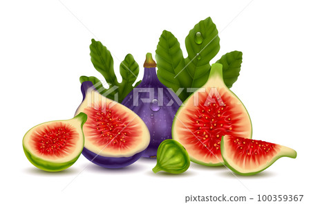 Figs Realistic Illustration 100359367