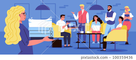 Office Flat Concept 100359436