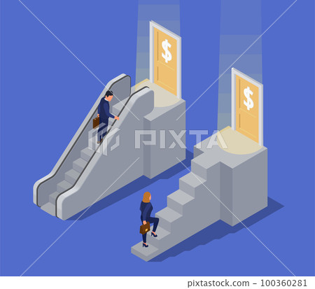 Gender Equality Isometric Concept Gender Equality Isometric Concept 100360281