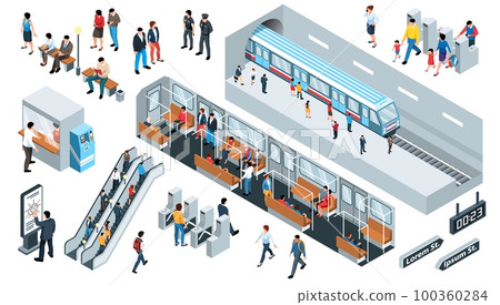 Isometric Subway People Set Isometric Subway People Set 100360284